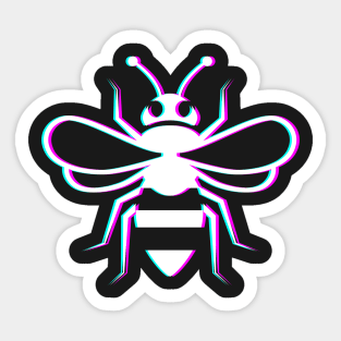 Glitch Bee Keeper Icon Sticker